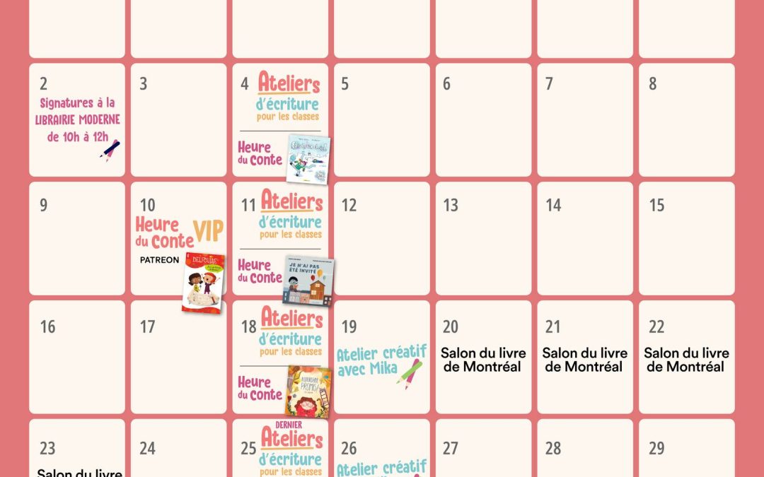 Calendrier novembre 2025