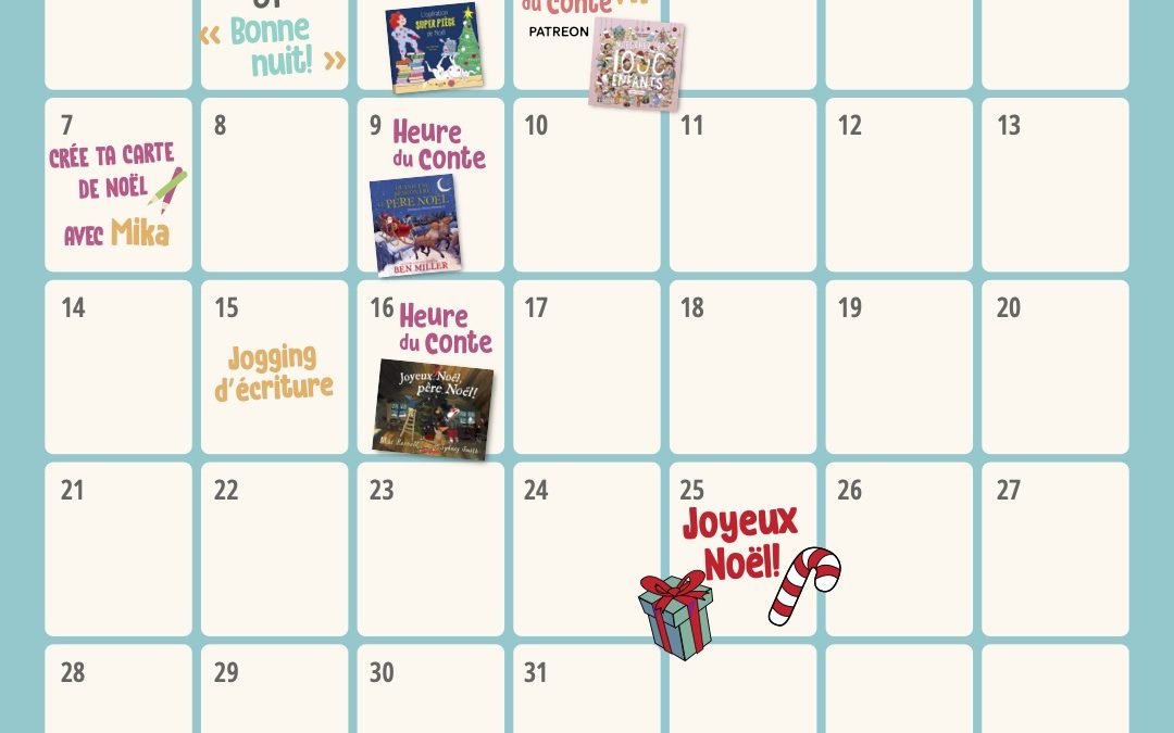 Calendrier décembre 2025